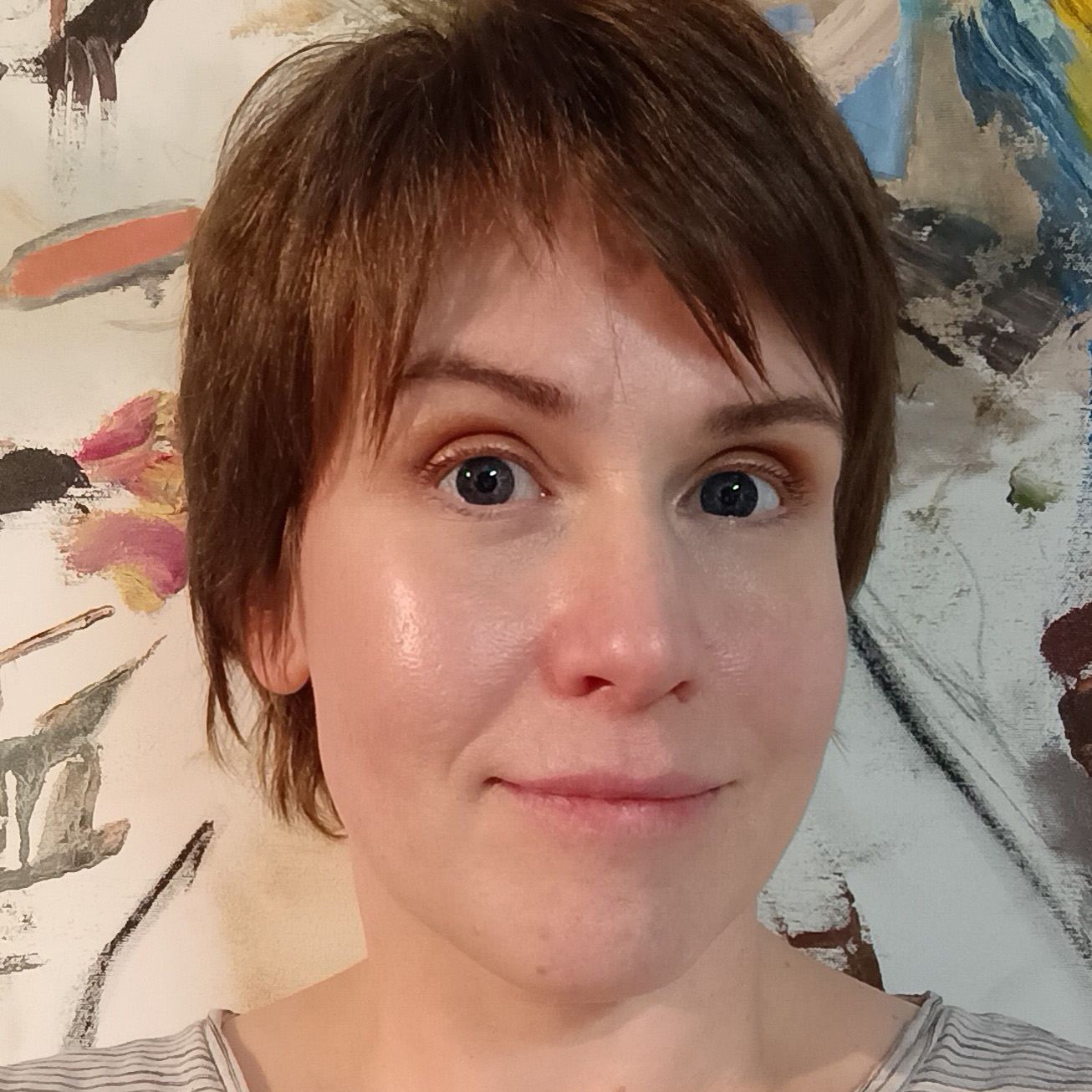 Artist, Jennifer Sparacino headshot as an event artist who will be live painting at The Abbotsford Tulip Festival in Abbotsford, BC