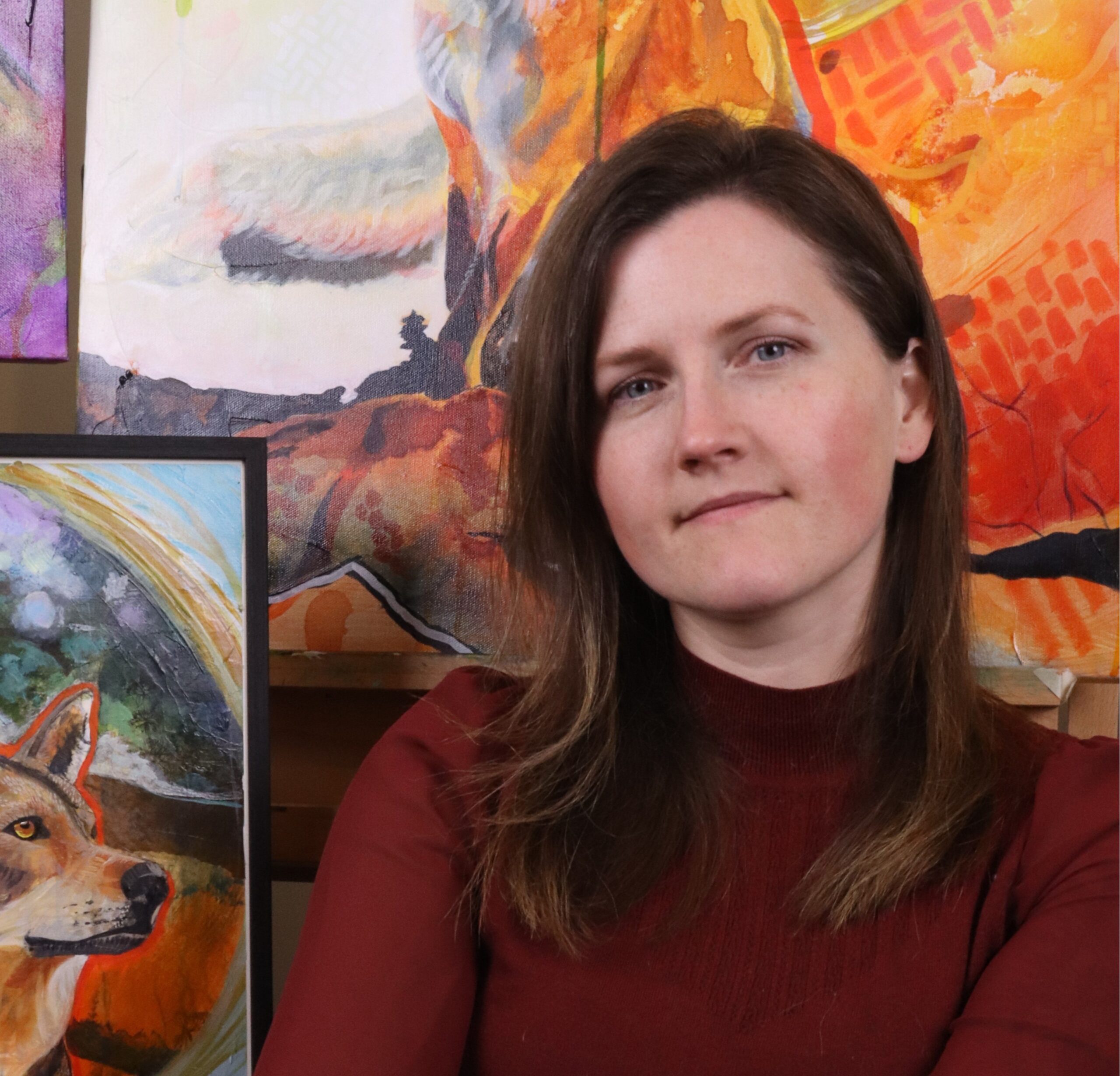 Artist, Jennifer Sparacino headshot as an event artist who will be live painting at The Abbotsford Tulip Festival in Abbotsford, BC